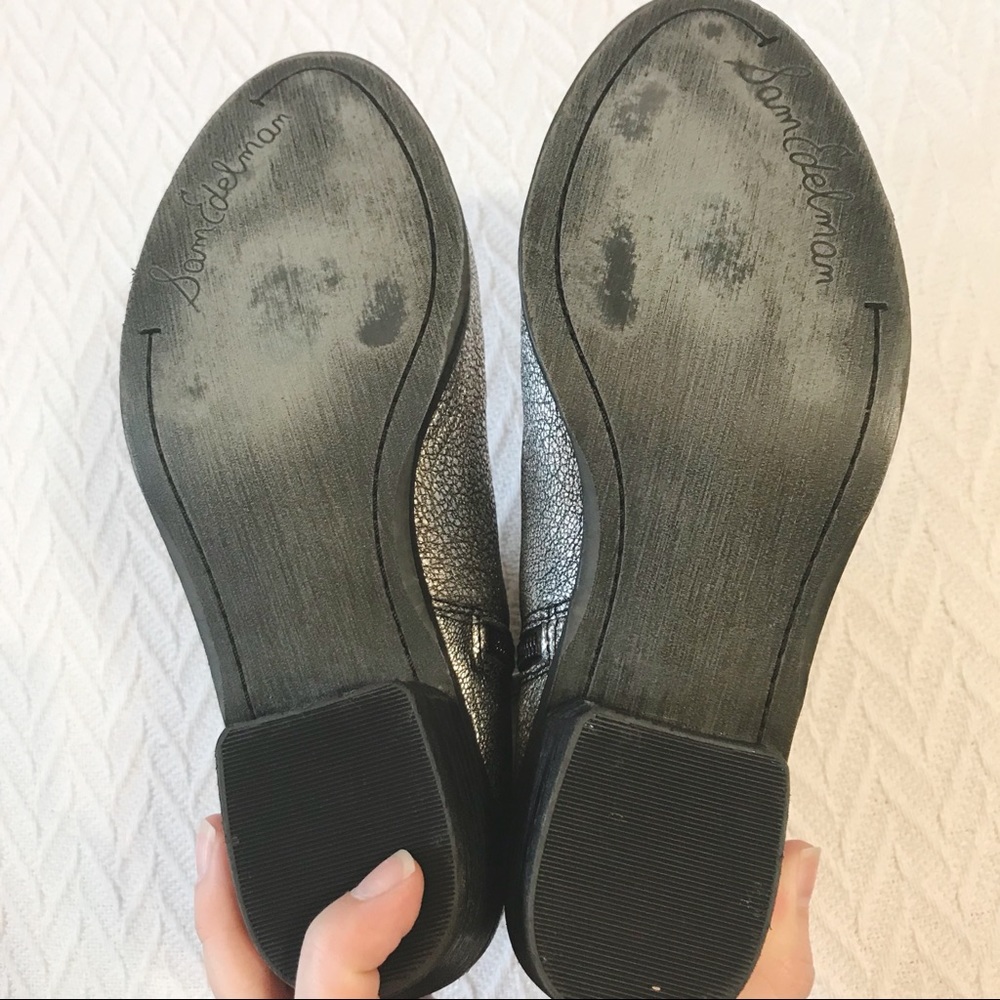Sam Edelman "James" Silver Metallic Ankle Booties - Picture 7 of 8